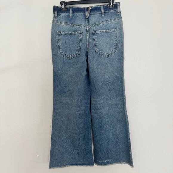Free People We The Free Heath Wide Leg Jeans in Indigo - Picture 7 of 9